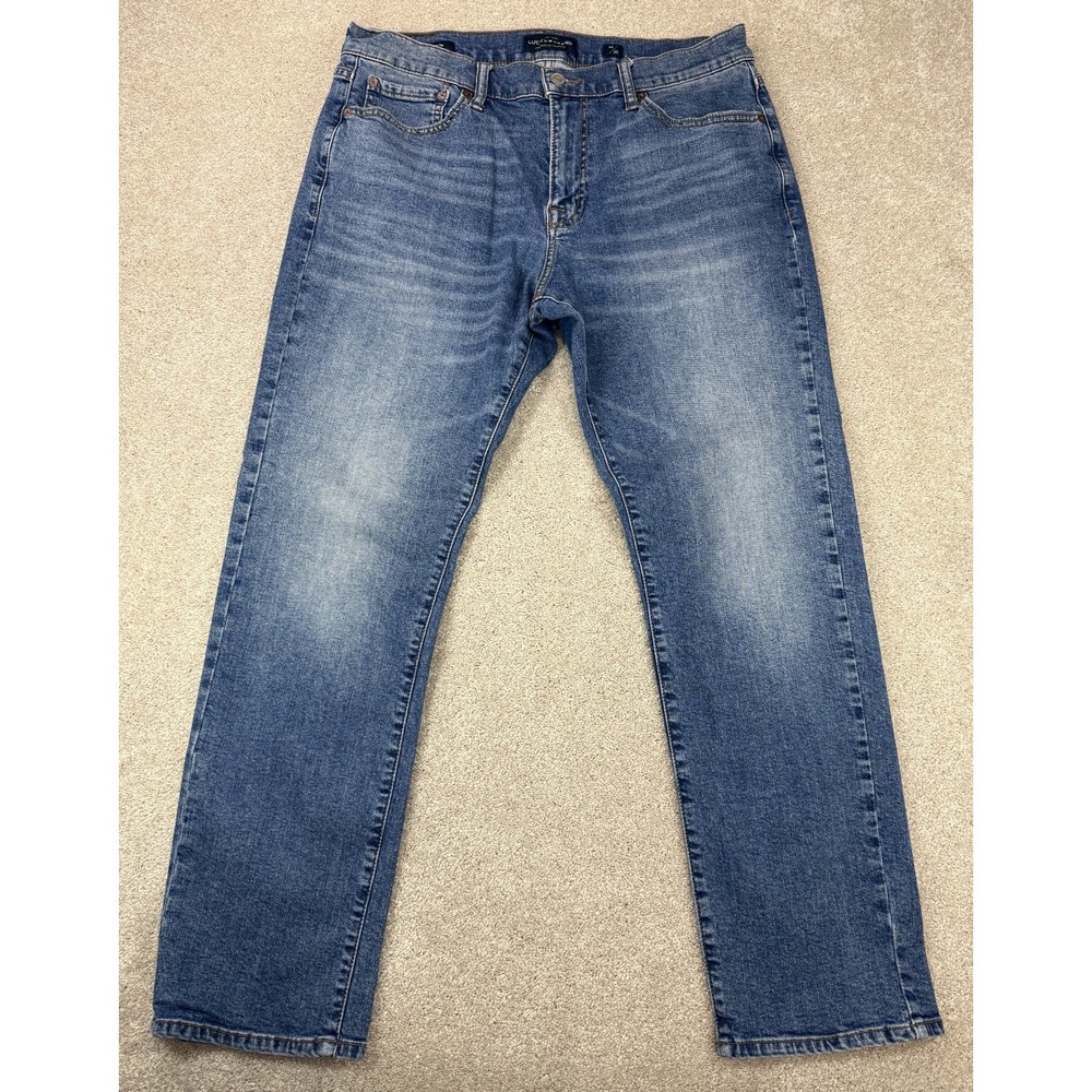 Lucky Brand 410 Athletic Slim Jeans Men's Size 34x30 Stretch Blue Denim Straight